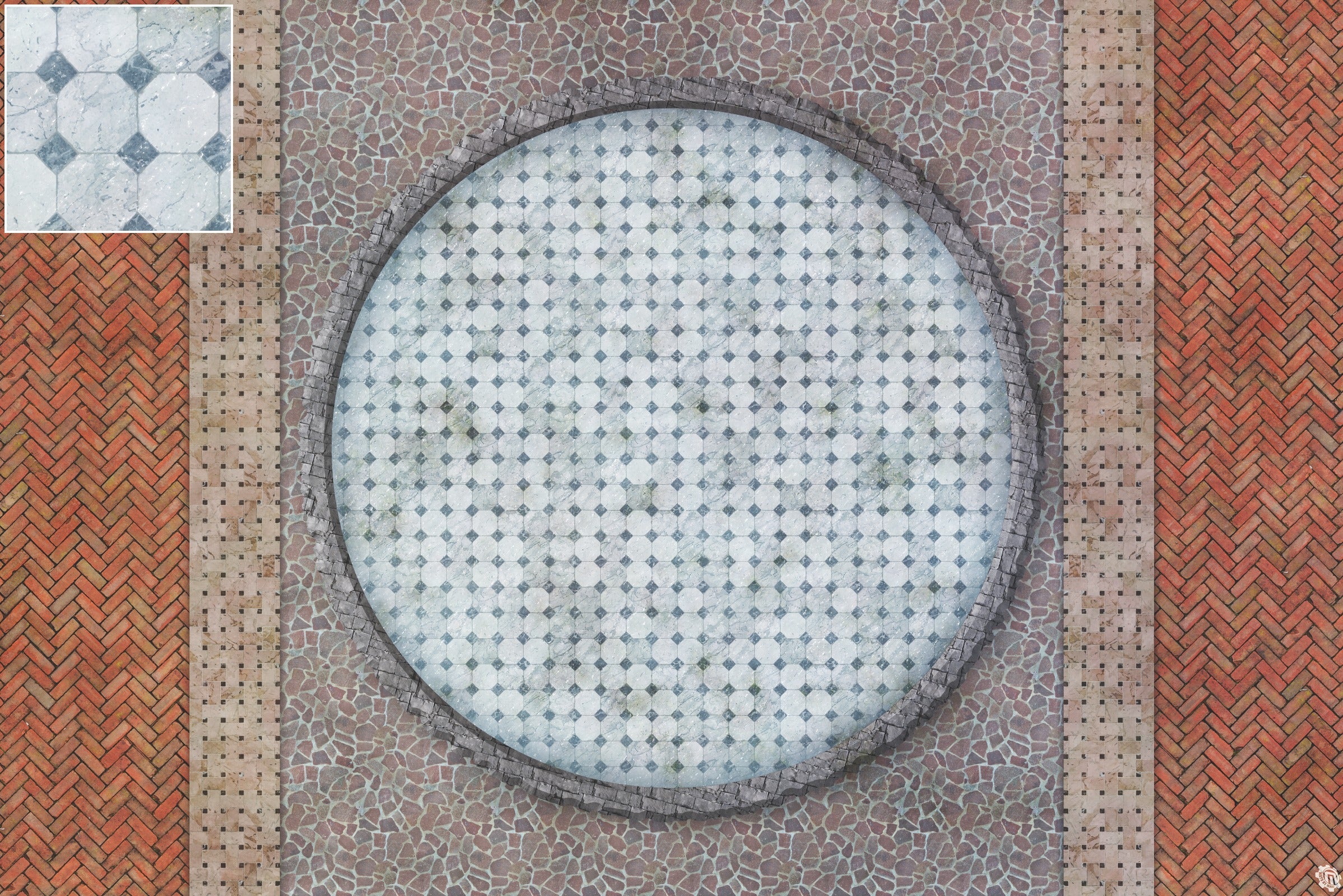 Mats by Mars: Piazza Tabletop Wargaming Play Mat