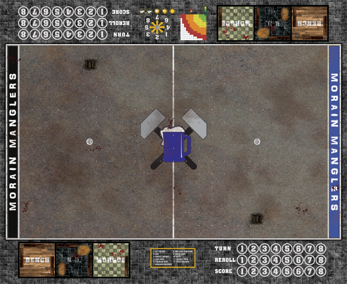 Custom Fantasy Football Play Mat / Dual Pitch 11s and 7s from Mats by Mars