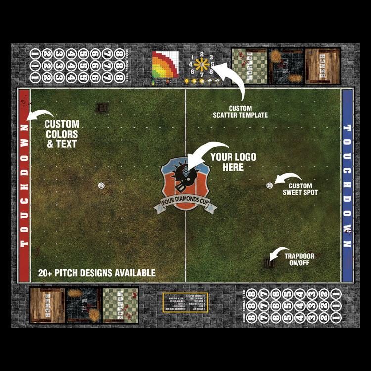 Custom Fantasy Football 7s Play Mat / Pitch from Mats by Mars