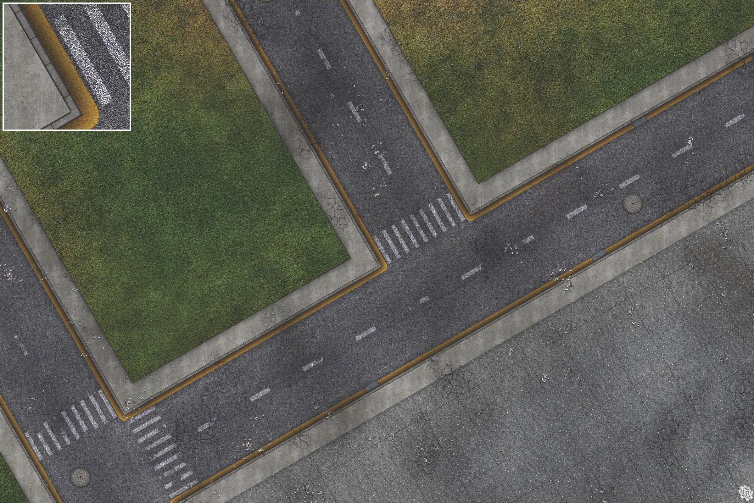 Mats by Mars: Park Avenue (Bend Rd) Tabletop Wargaming Play Mat