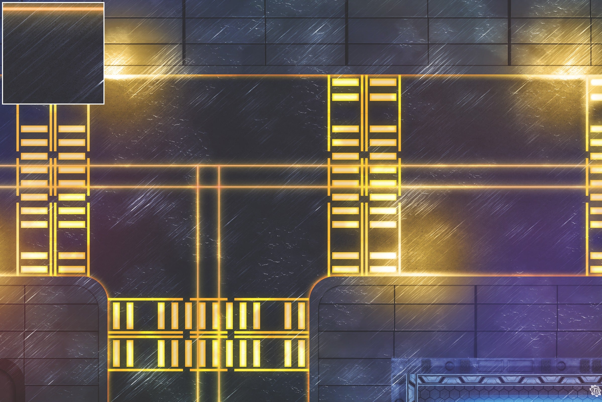 Mats by Mars: Techno Strip Tabletop Wargaming Play Mat