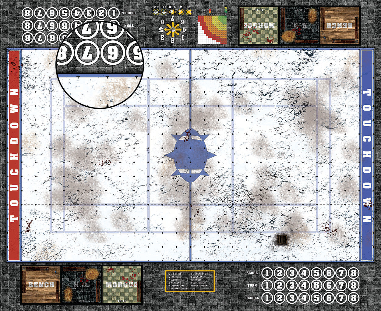 Mats by Mars:  Winter's Wrath v1.0 Fantasy Football Play Mat / Pitch