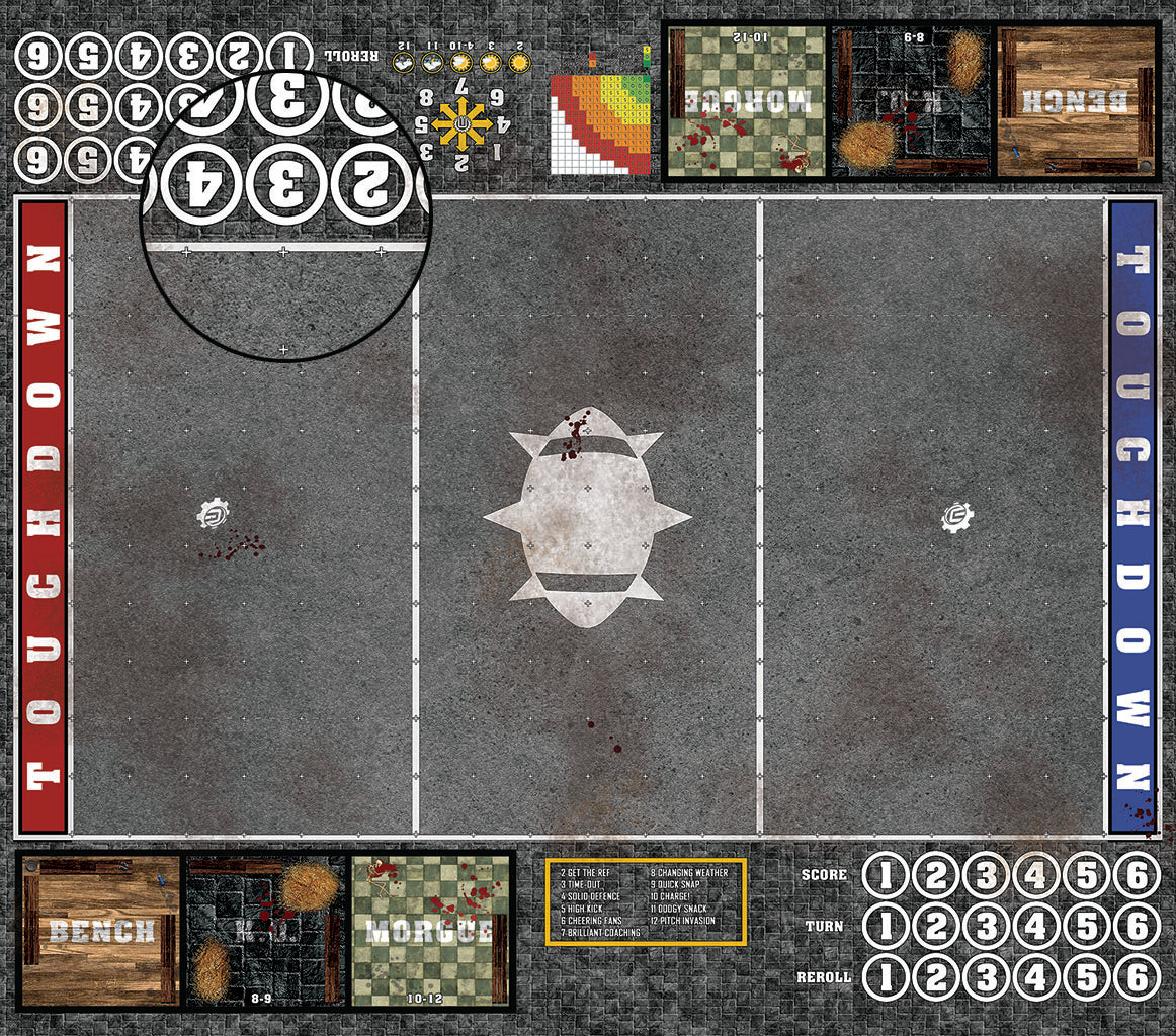 Mats by Mars:  Astro Granite Fantasy Football Play Mat / Pitch