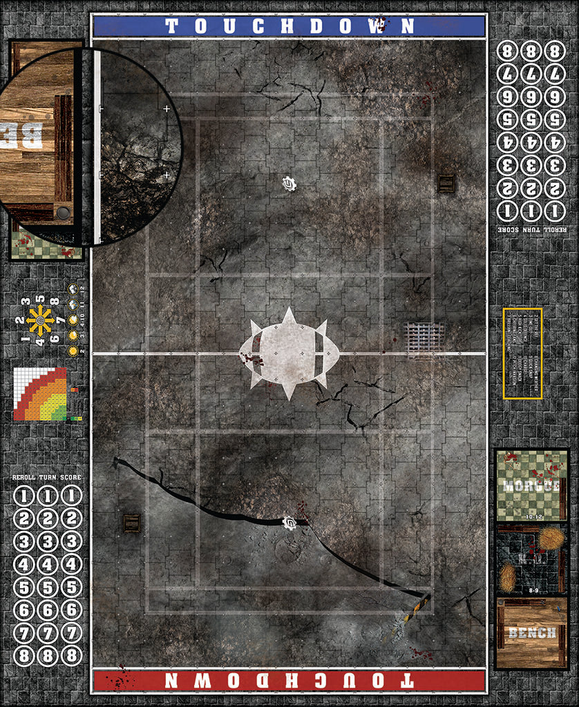 Custom Fantasy Football Play Mat / Dual Pitch 11s and 7s from Mats by Mars