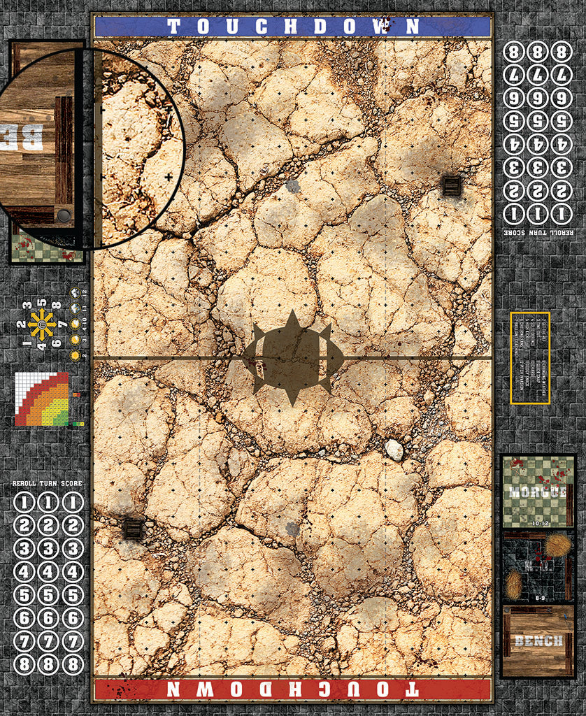 Mats by Mars:  Desert Fantasy Football Play Mat / Pitch