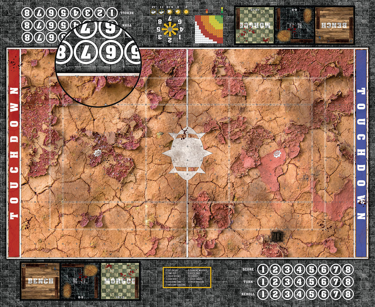 Mats by Mars:  Badlands Fantasy Football Play Mat / Pitch