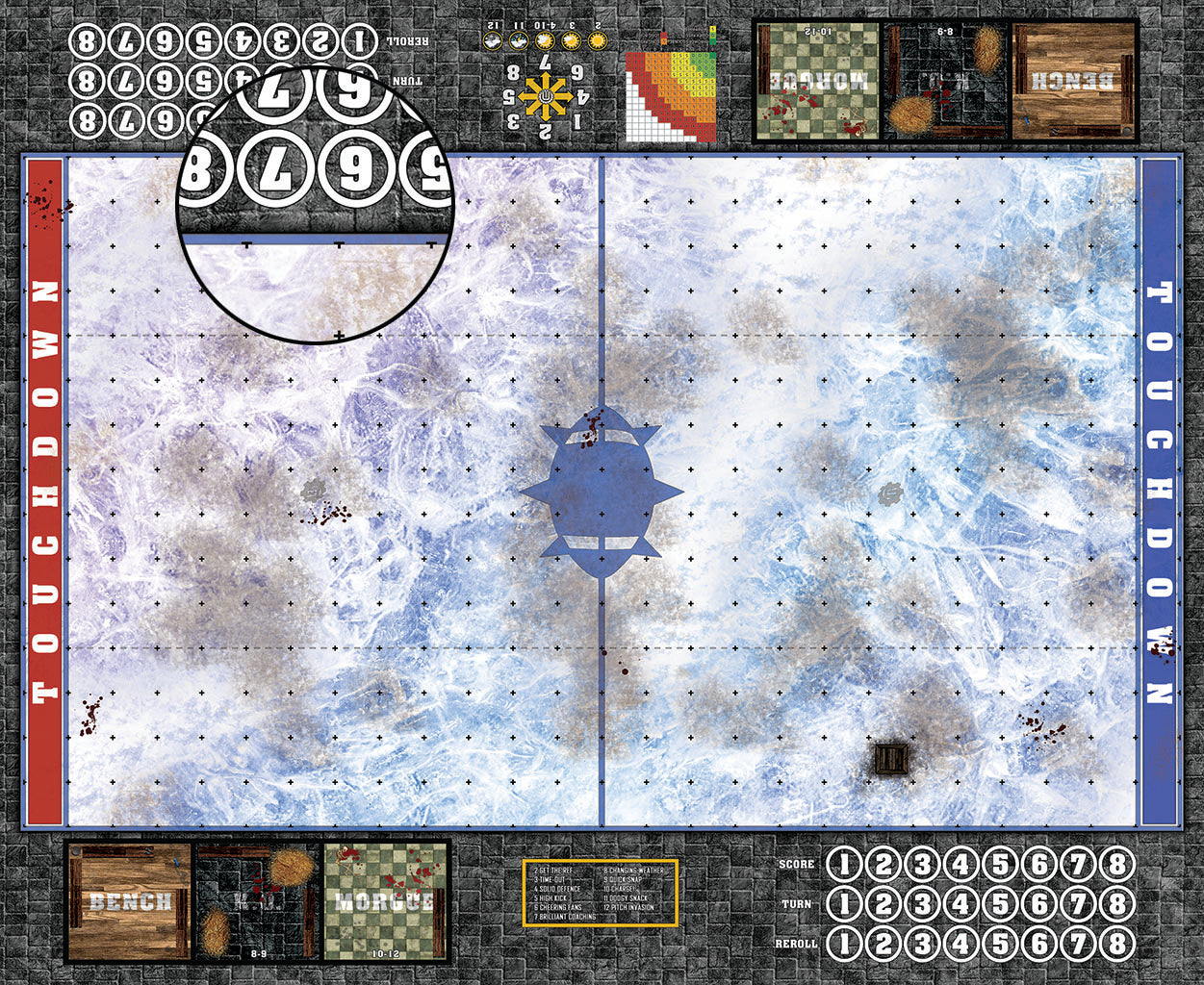 Mats by Mars:  Frozen Lake Fantasy Football Play Mat / Pitch