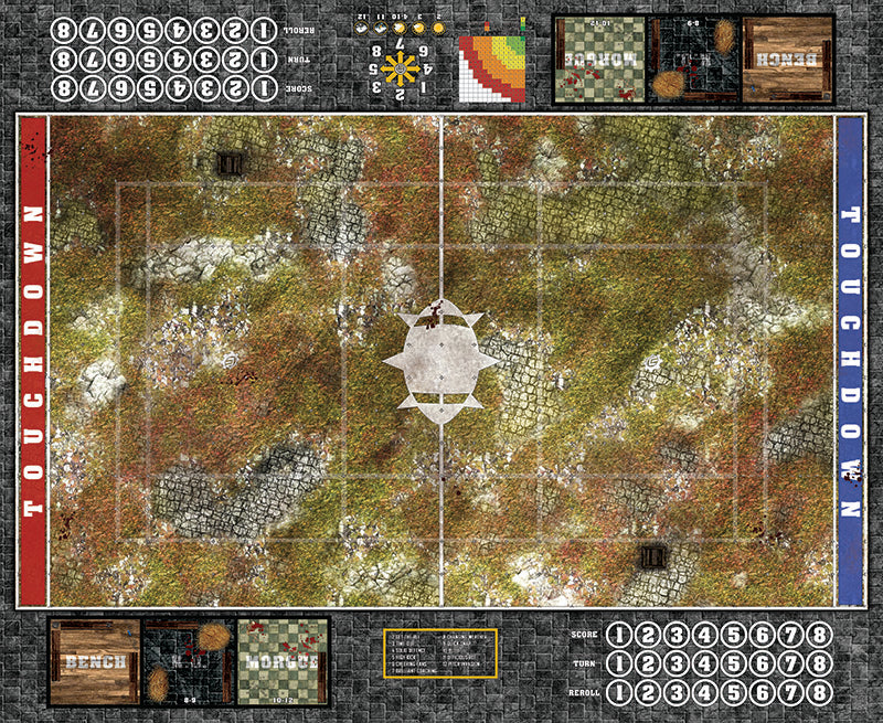 Mats by Mars:  Abandoned City Fantasy Football Play Mat / Pitch