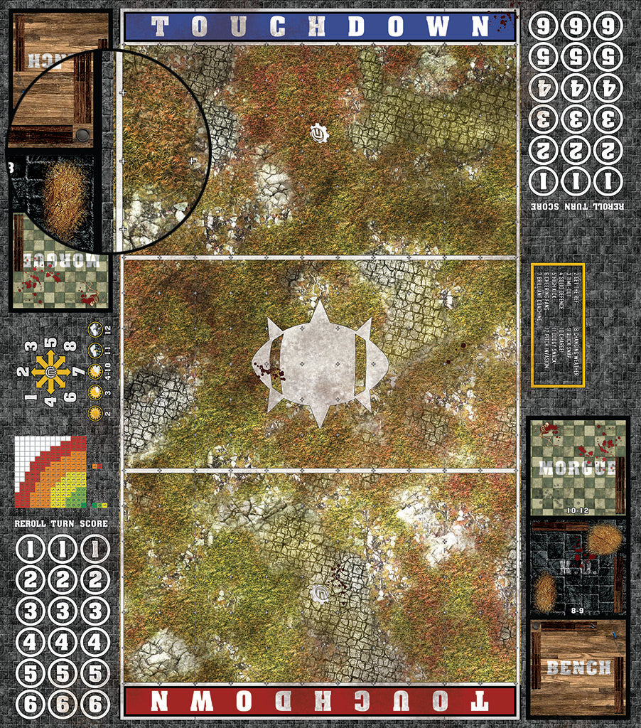 Mats by Mars:  Abandoned City Fantasy Football Play Mat / Pitch