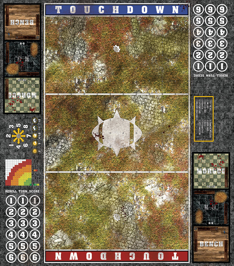 Mats by Mars:  Abandoned City Fantasy Football Play Mat / Pitch