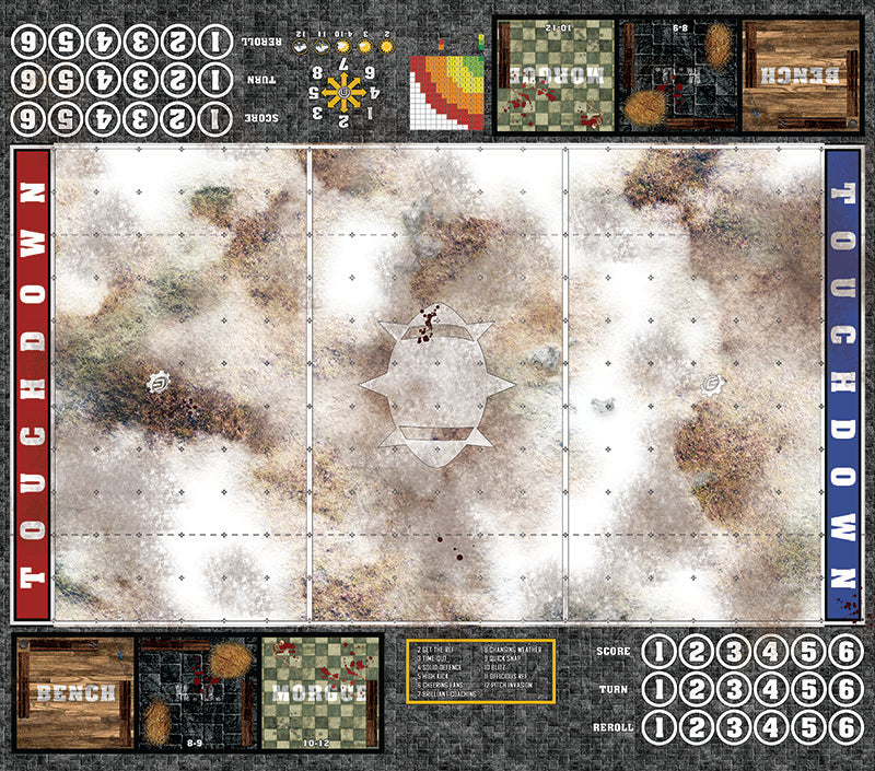 Mats by Mars:  Snowy Tundra Fantasy Football Play Mat / Pitch