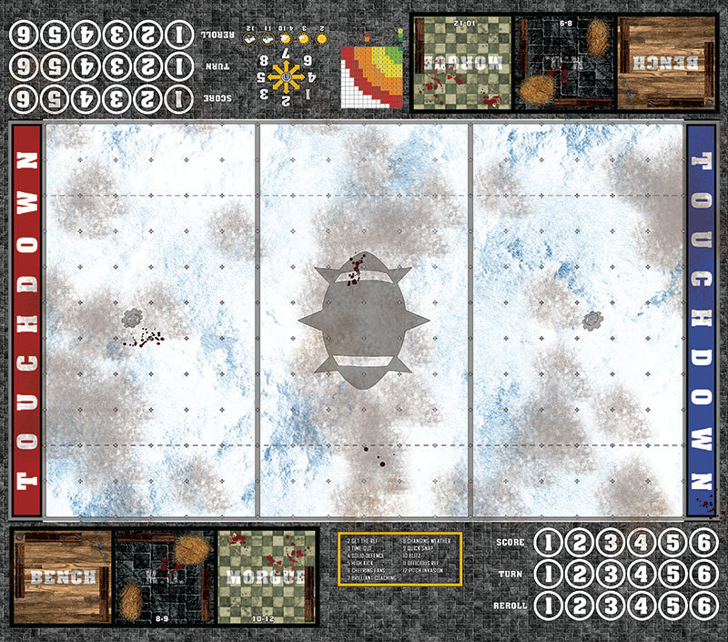 Mats by Mars:  Winter's Wrath Fantasy Football Play Mat / Pitch