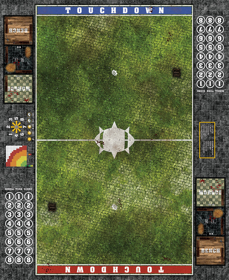 Mats by Mars:  Overgrown Cobbles Fantasy Football Play Mat / Pitch