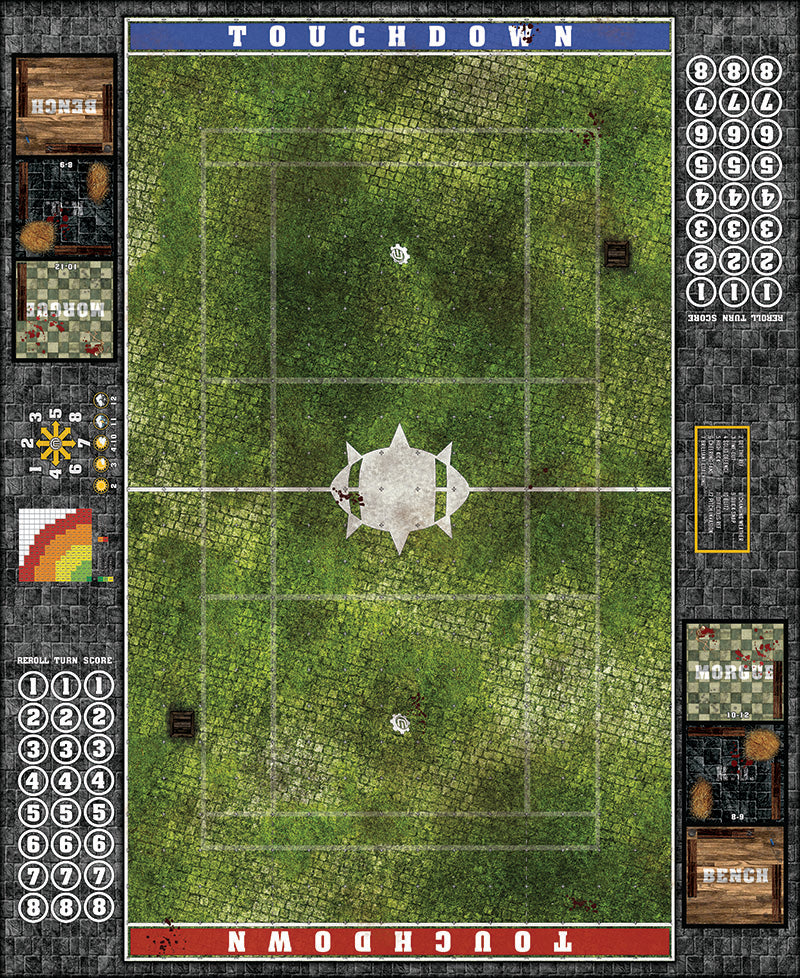 Mats by Mars:  Overgrown Cobbles Fantasy Football Play Mat / Pitch