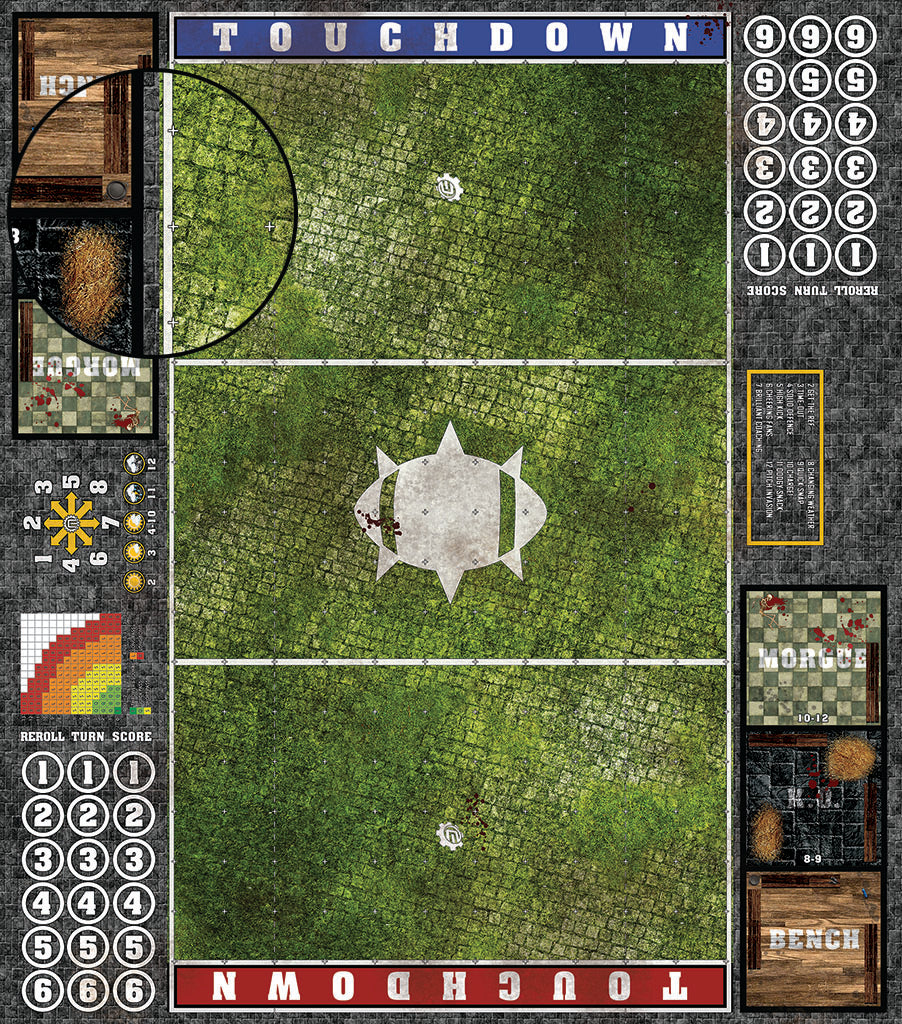 Mats by Mars:  Overgrown Cobbles Fantasy Football Play Mat / Pitch