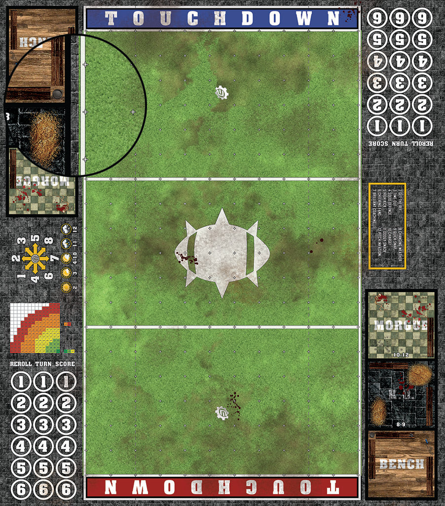 Mats by Mars:  Verdant Field Fantasy Football Play Mat / Pitch