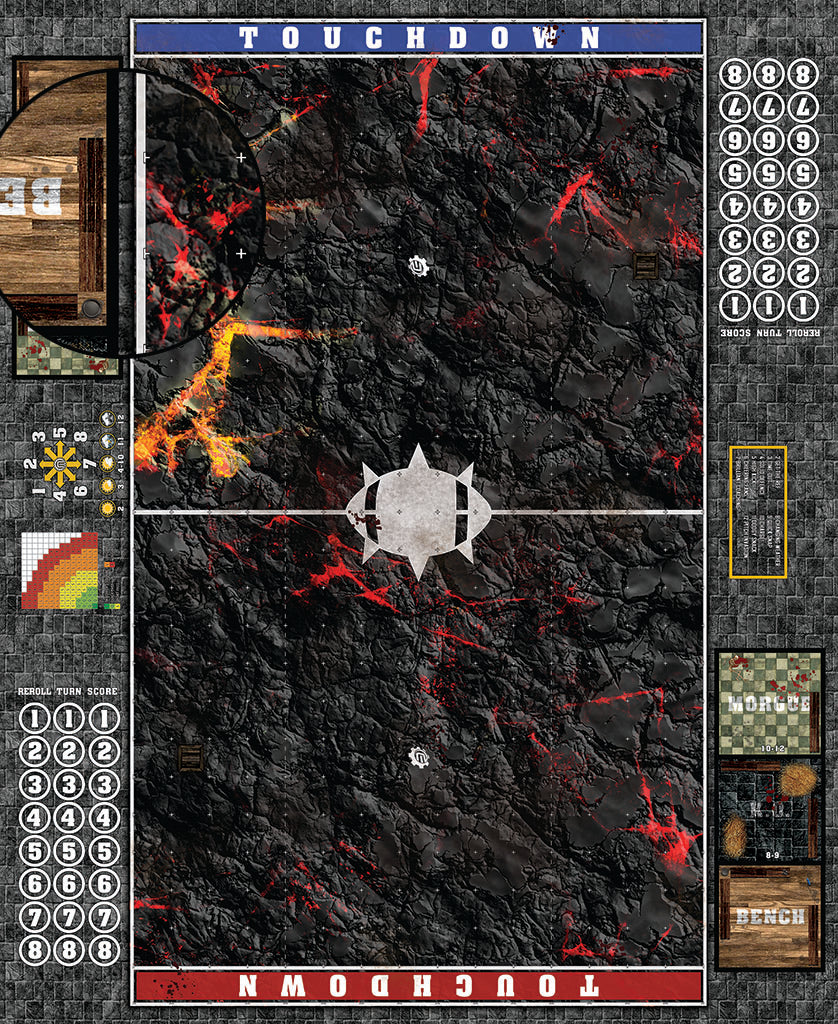 Mats by Mars:  Molten Crust Fantasy Football Play Mat / Pitch