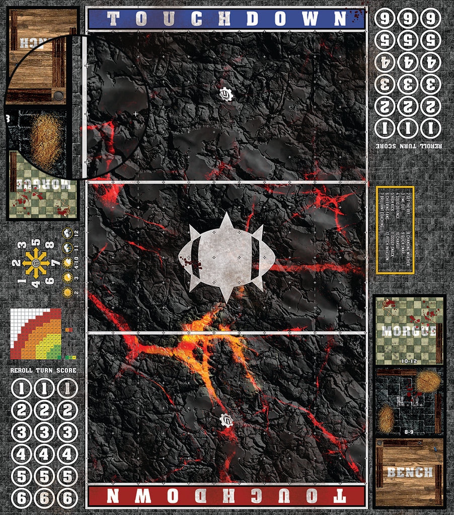Mats by Mars:  Molten Crust Fantasy Football Play Mat / Pitch