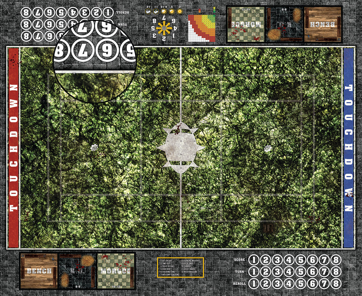 Custom Fantasy Football Play Mat / Dual Pitch 11s and 7s from Mats by Mars