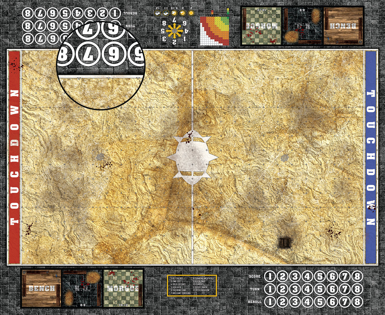 Custom Fantasy Football Play Mat / Pitch 11s