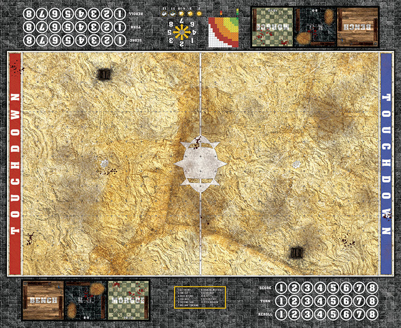 Mats by Mars:  Parched Earth Fantasy Football Play Mat / Pitch