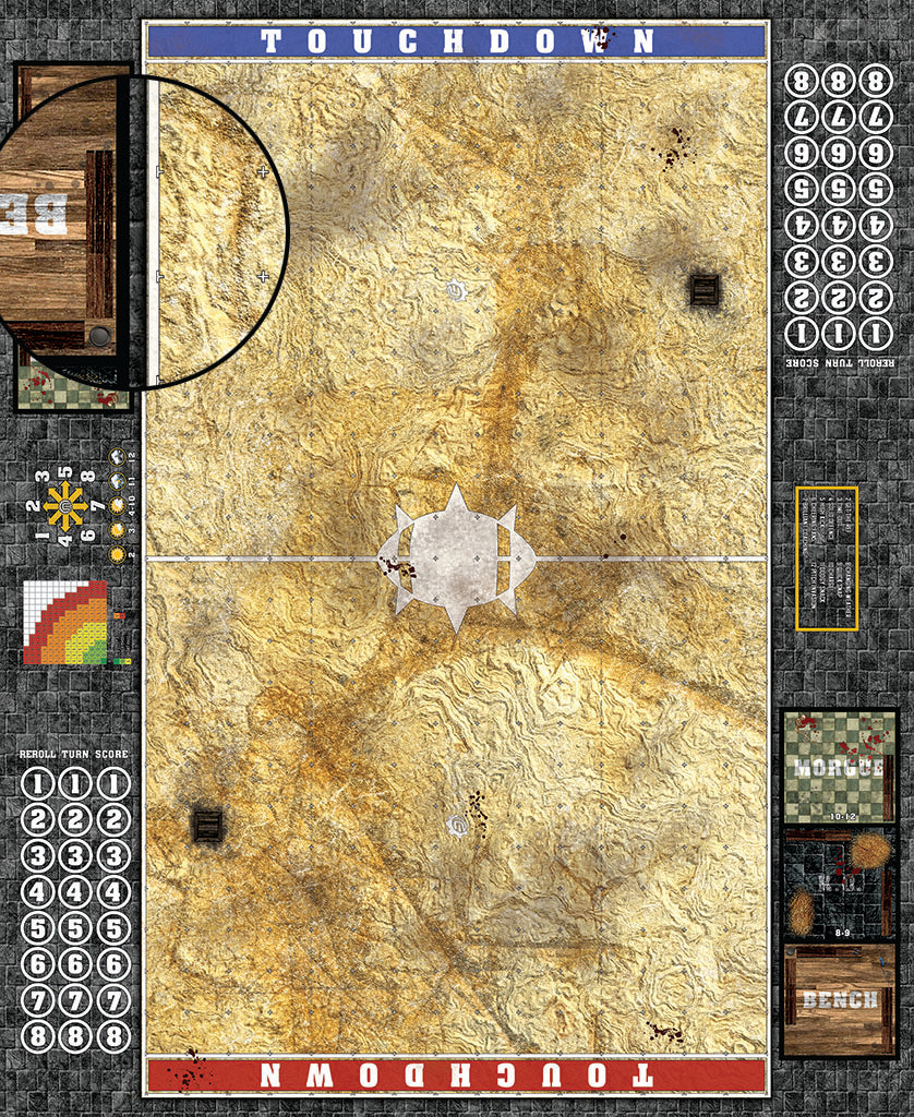 Mats by Mars:  Parched Earth Fantasy Football Play Mat / Pitch