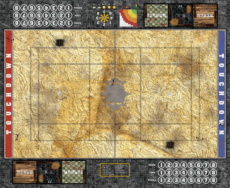 Mats by Mars:  Parched Earth Fantasy Football Play Mat / Pitch