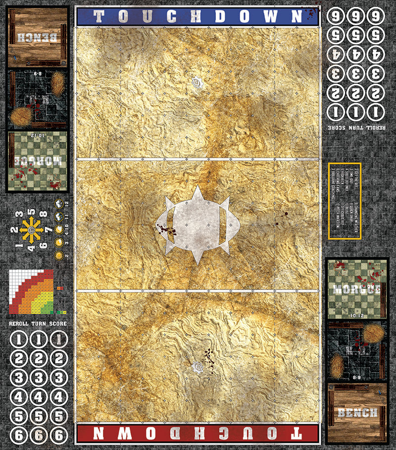 Mats by Mars:  Parched Earth Fantasy Football Play Mat / Pitch