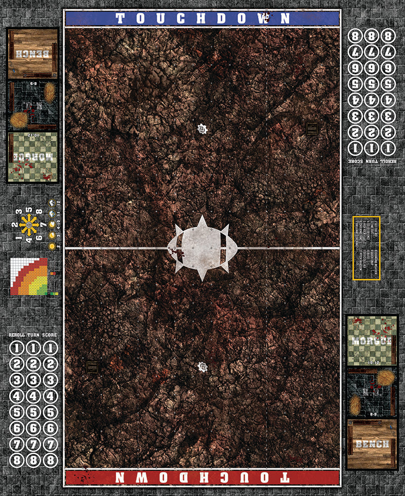 Mats by Mars:  Shattered Soil Fantasy Football Play Mat / Pitch