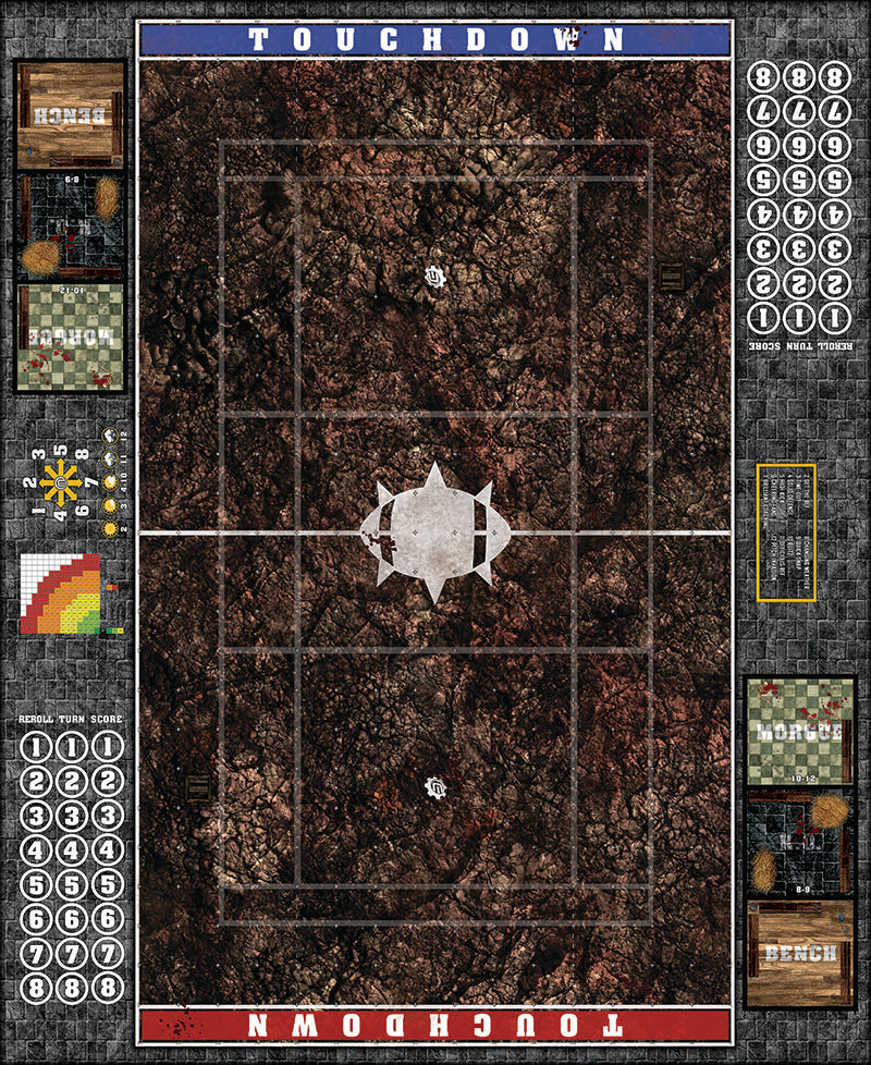 Mats by Mars:  Shattered Soil Fantasy Football Play Mat / Pitch