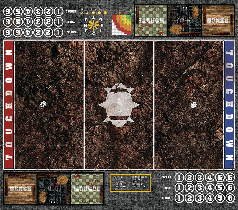 Mats by Mars:  Shattered Soil Fantasy Football Play Mat / Pitch