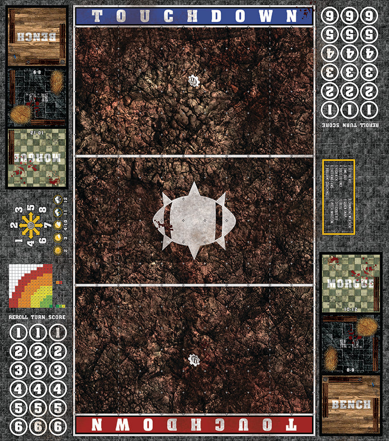 Mats by Mars:  Shattered Soil Fantasy Football Play Mat / Pitch