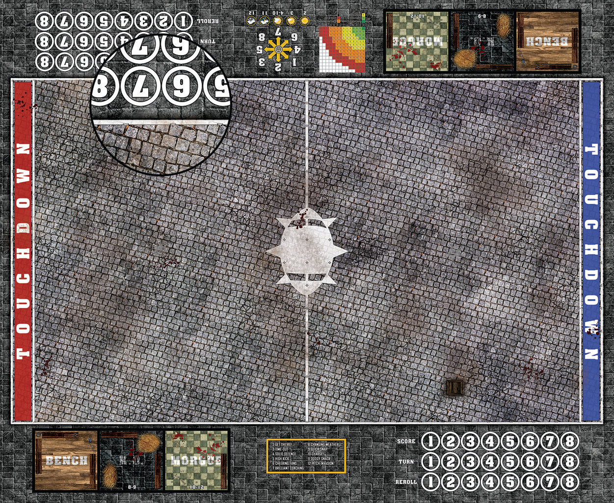 Mats by Mars:  Bustling City Fantasy Football Play Mat / Pitch