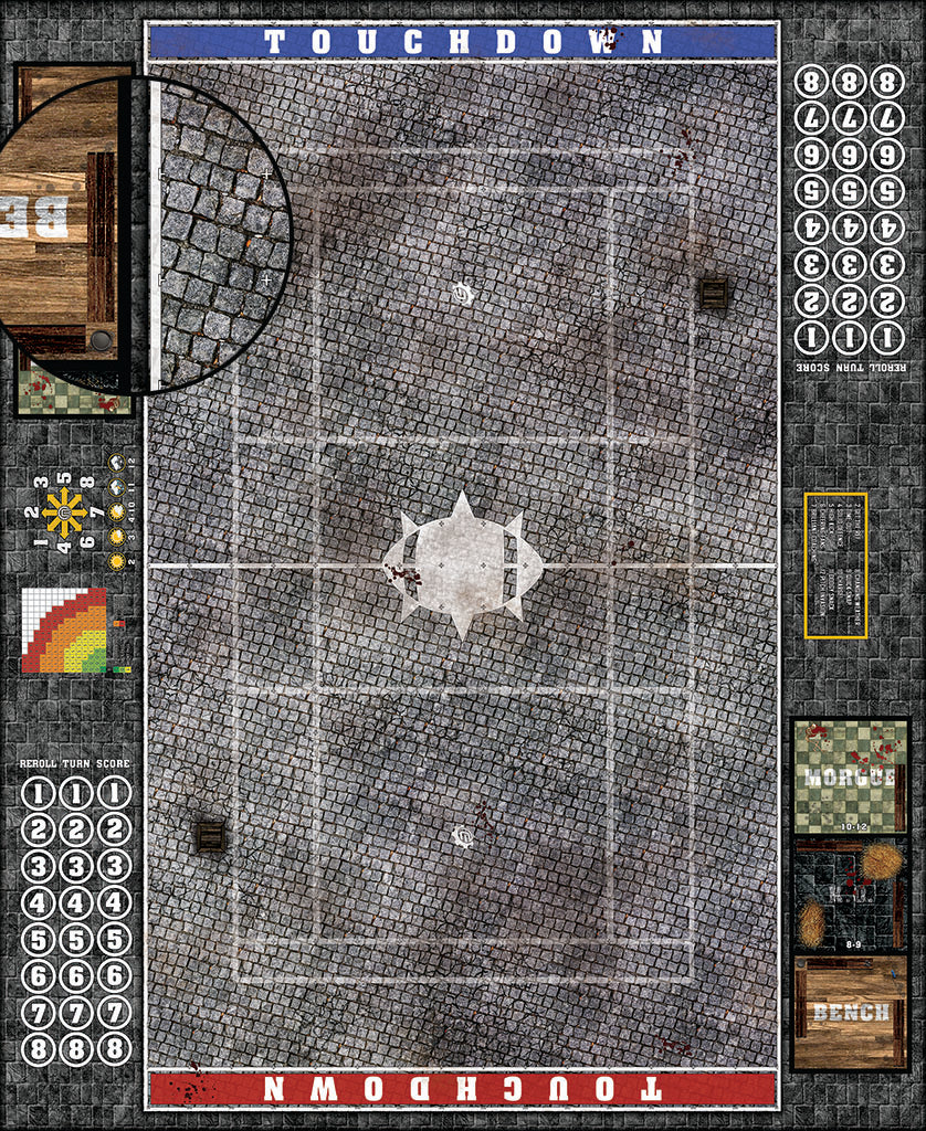 Custom Fantasy Football Play Mat / Dual Pitch 11s and 7s from Mats by Mars