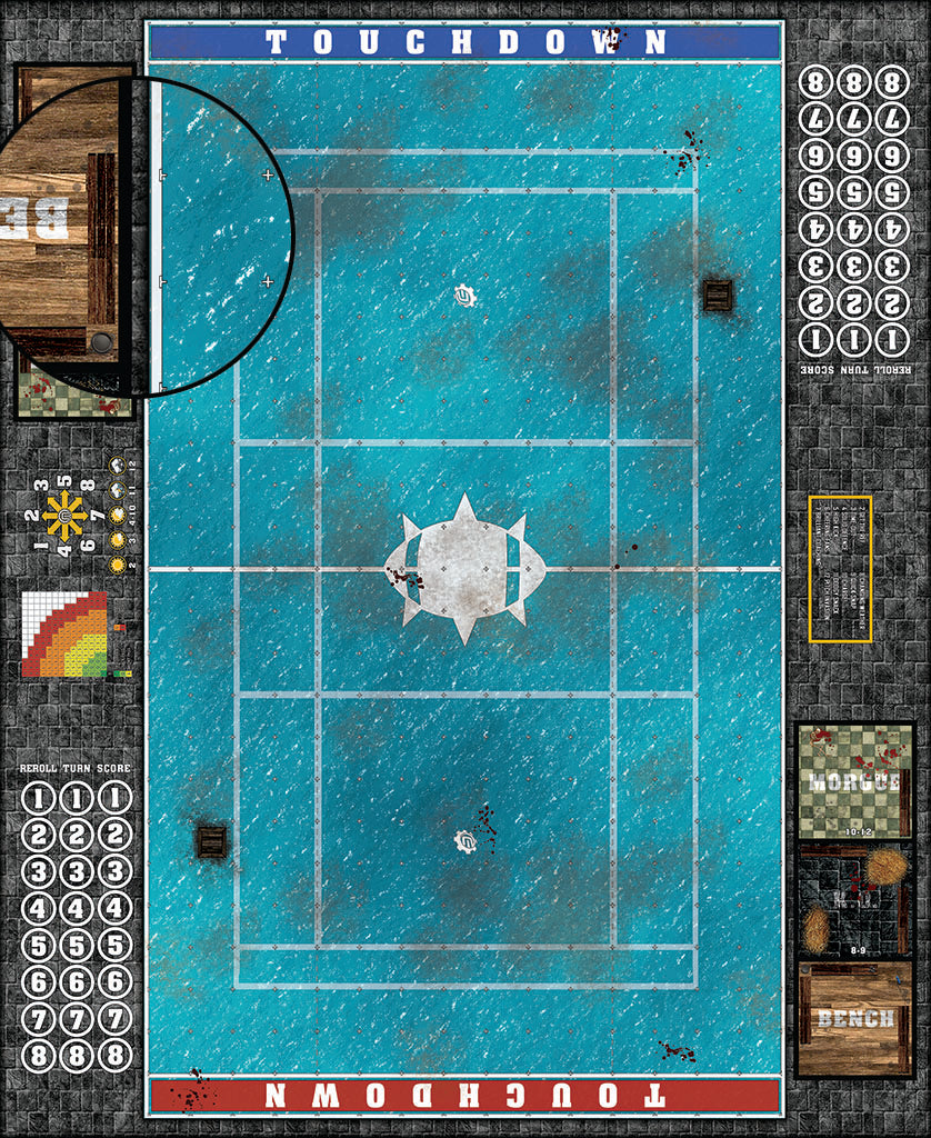 Custom Fantasy Football Play Mat / Dual Pitch 11s and 7s from Mats by Mars