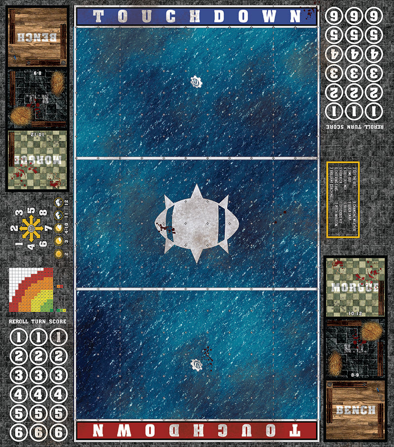 Mats by Mars: Dark Caribbean  Fantasy Football Play Mat / Pitch