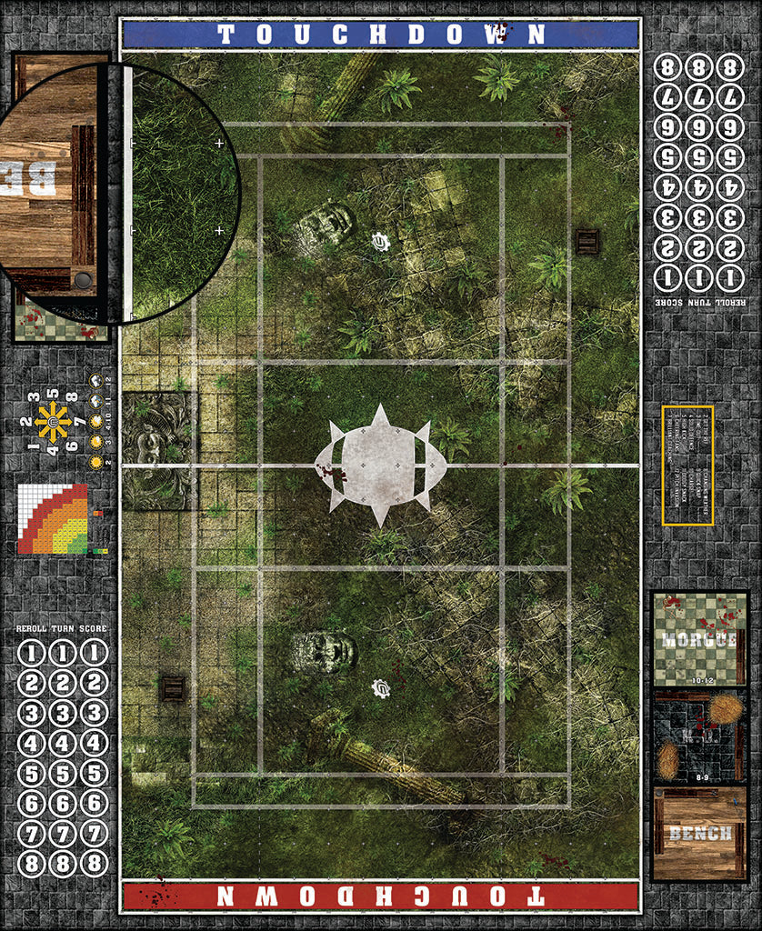 Custom Fantasy Football Play Mat / Dual Pitch 11s and 7s from Mats by Mars