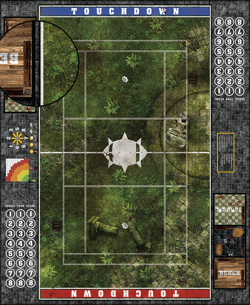 Custom Fantasy Football Play Mat / Dual Pitch 11s and 7s from Mats by Mars