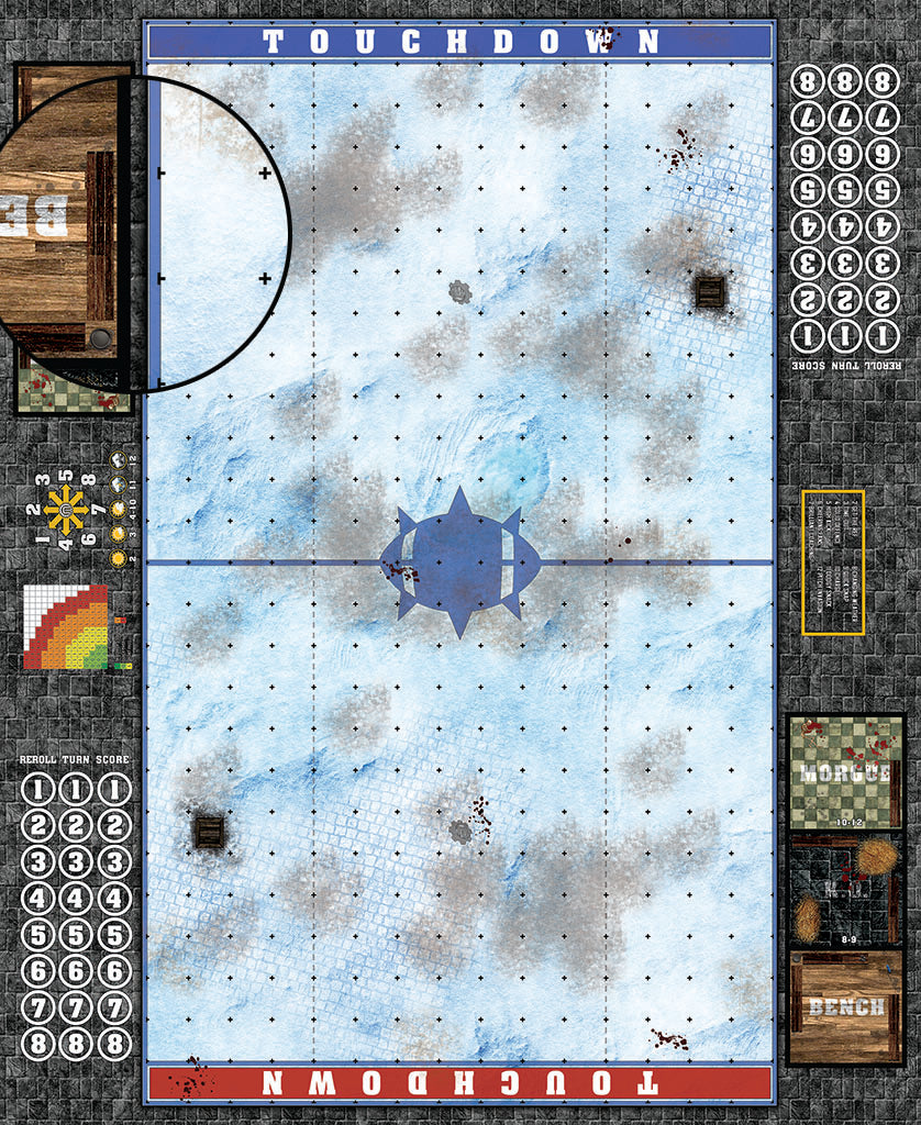 Mats by Mars:  Frosty Cobbles Fantasy Football Play Mat / Pitch