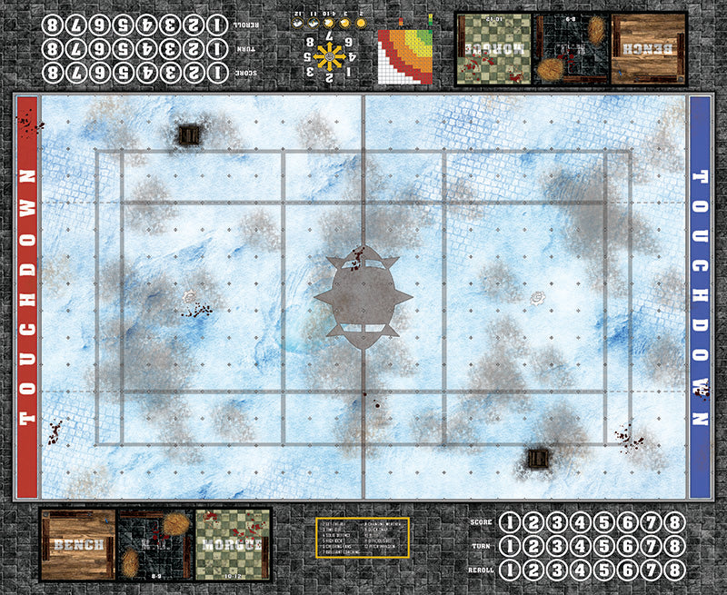 Mats by Mars:  Frosty Cobbles Fantasy Football Play Mat / Pitch