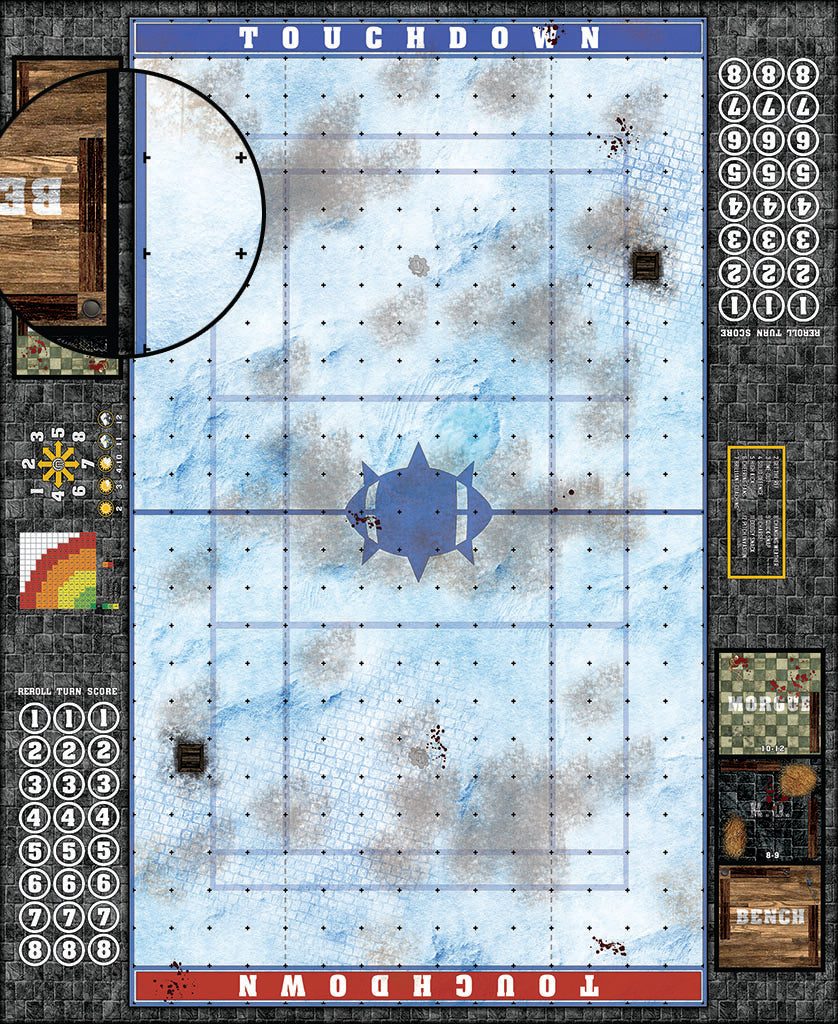 Mats by Mars:  Frosty Cobbles Fantasy Football Play Mat / Pitch