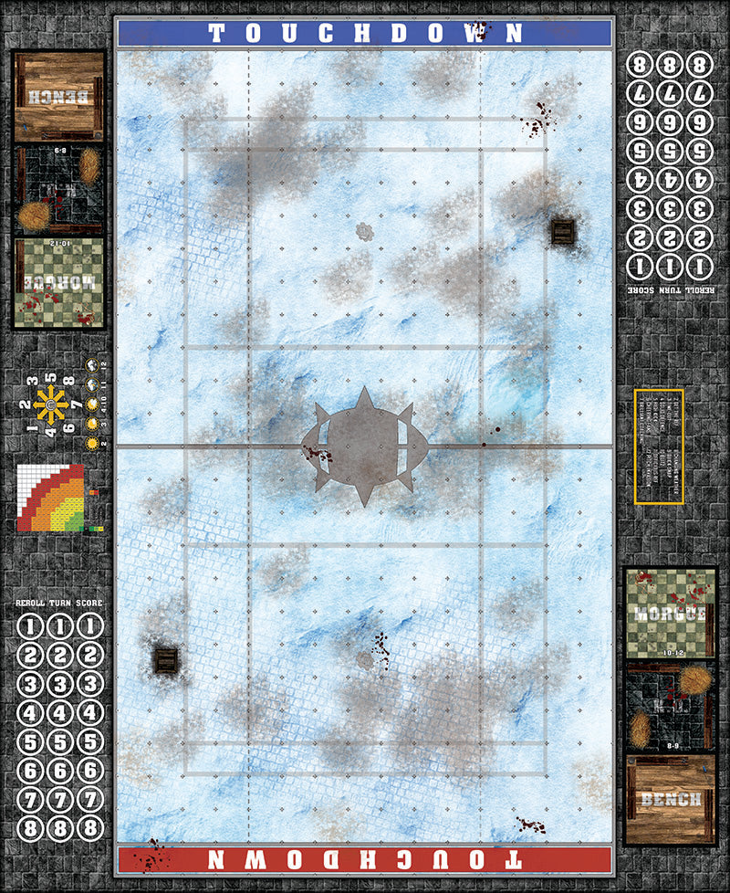 Mats by Mars:  Frosty Cobbles Fantasy Football Play Mat / Pitch