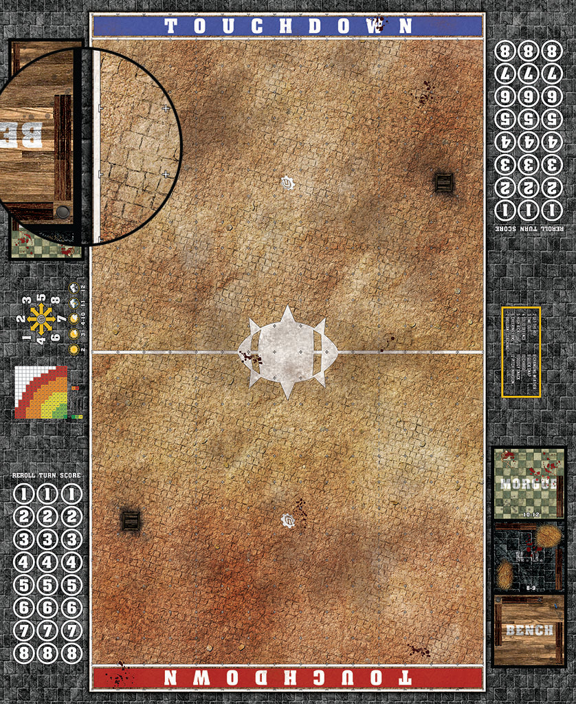 Mats by Mars:  Sandy Cobbles Fantasy Football Play Mat / Pitch