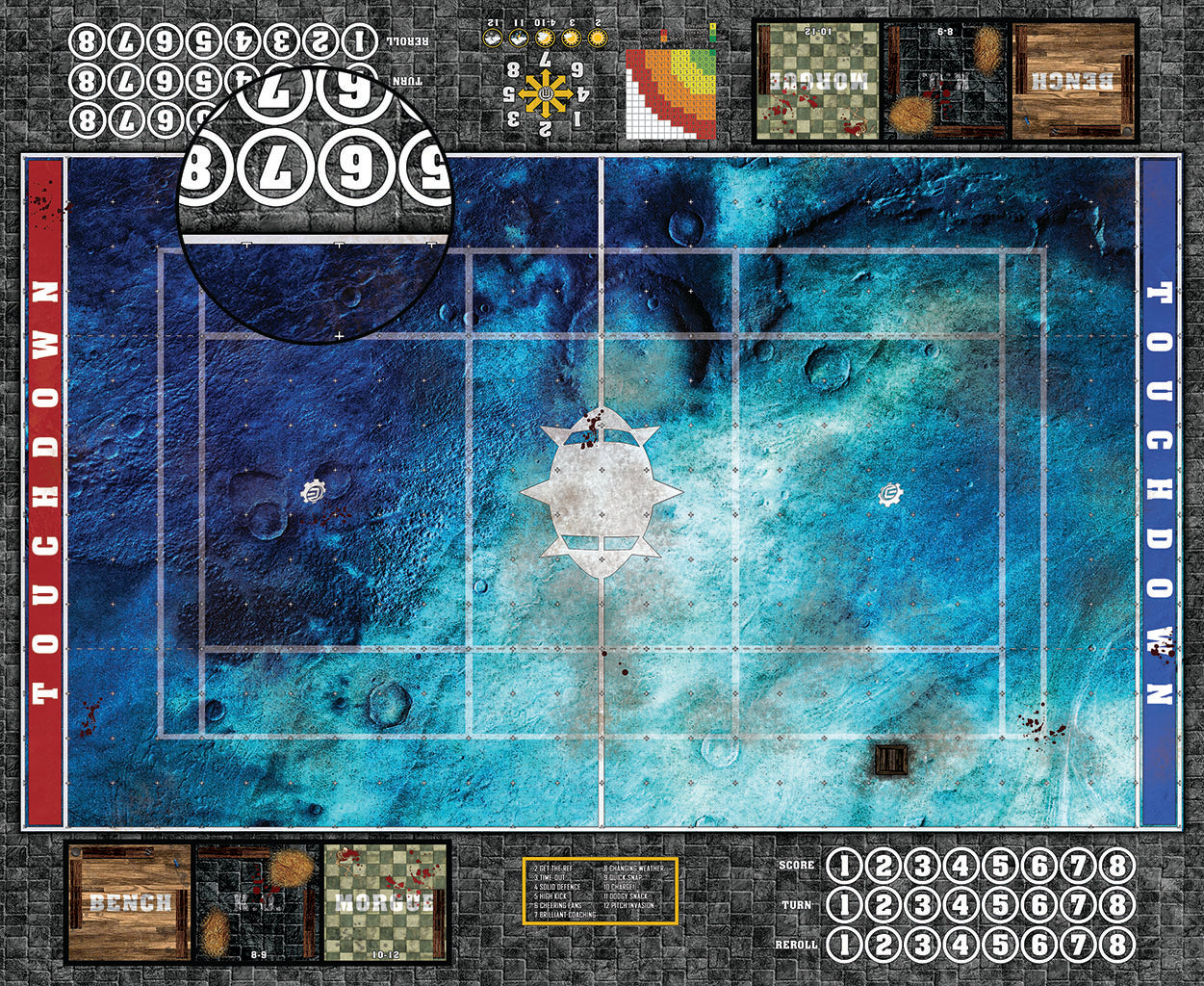 Custom Fantasy Football Play Mat / Dual Pitch 11s and 7s from Mats by Mars