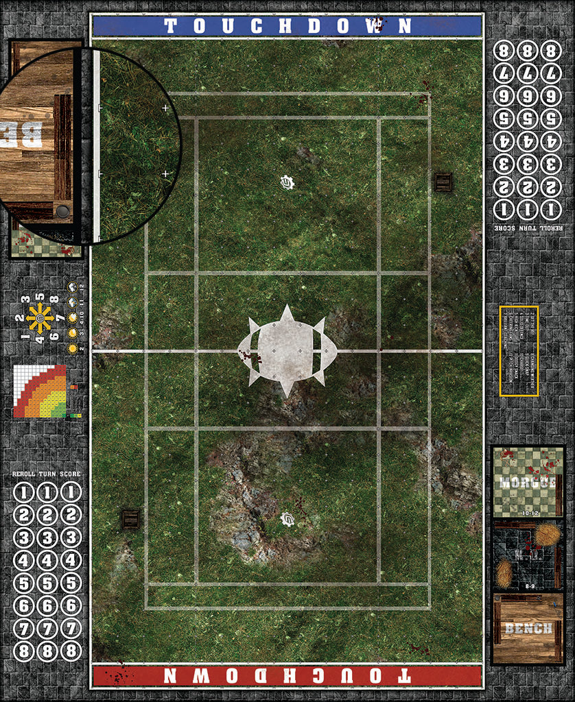 Custom Fantasy Football Play Mat / Dual Pitch 11s and 7s from Mats by Mars