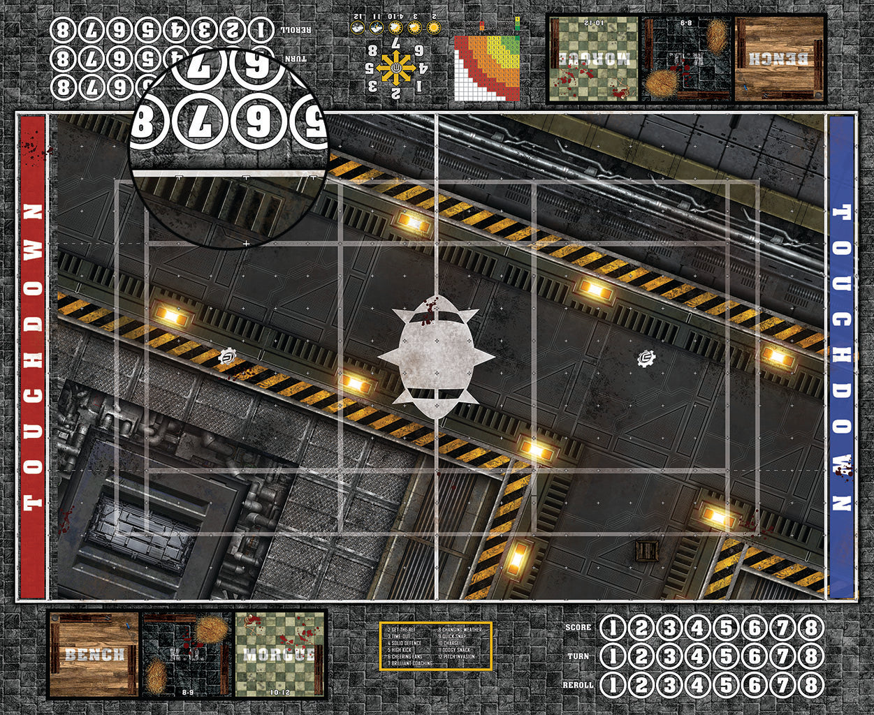 Custom Fantasy Football Play Mat / Dual Pitch 11s and 7s from Mats by Mars