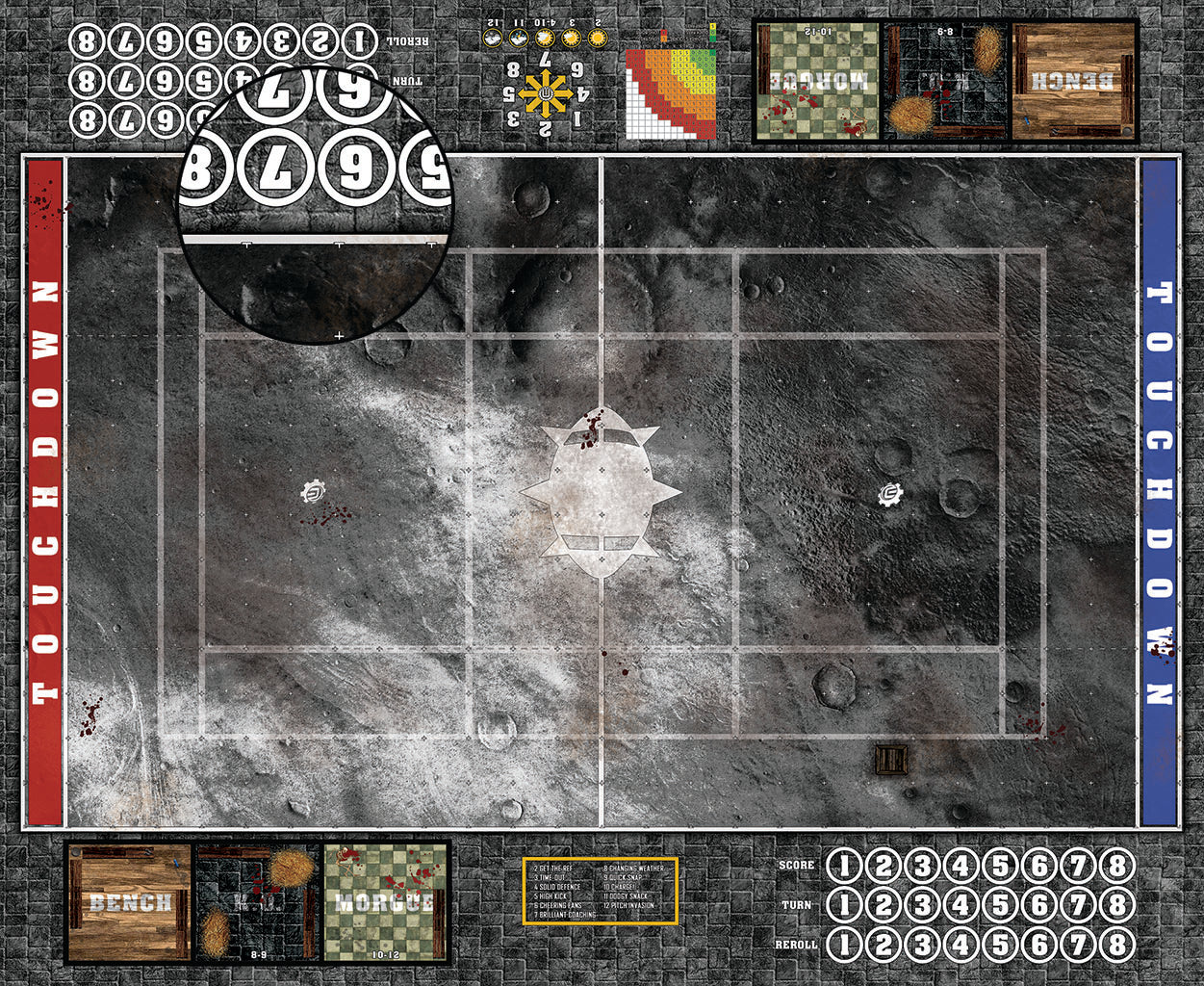 Custom Fantasy Football Play Mat / Dual Pitch 11s and 7s from Mats by Mars