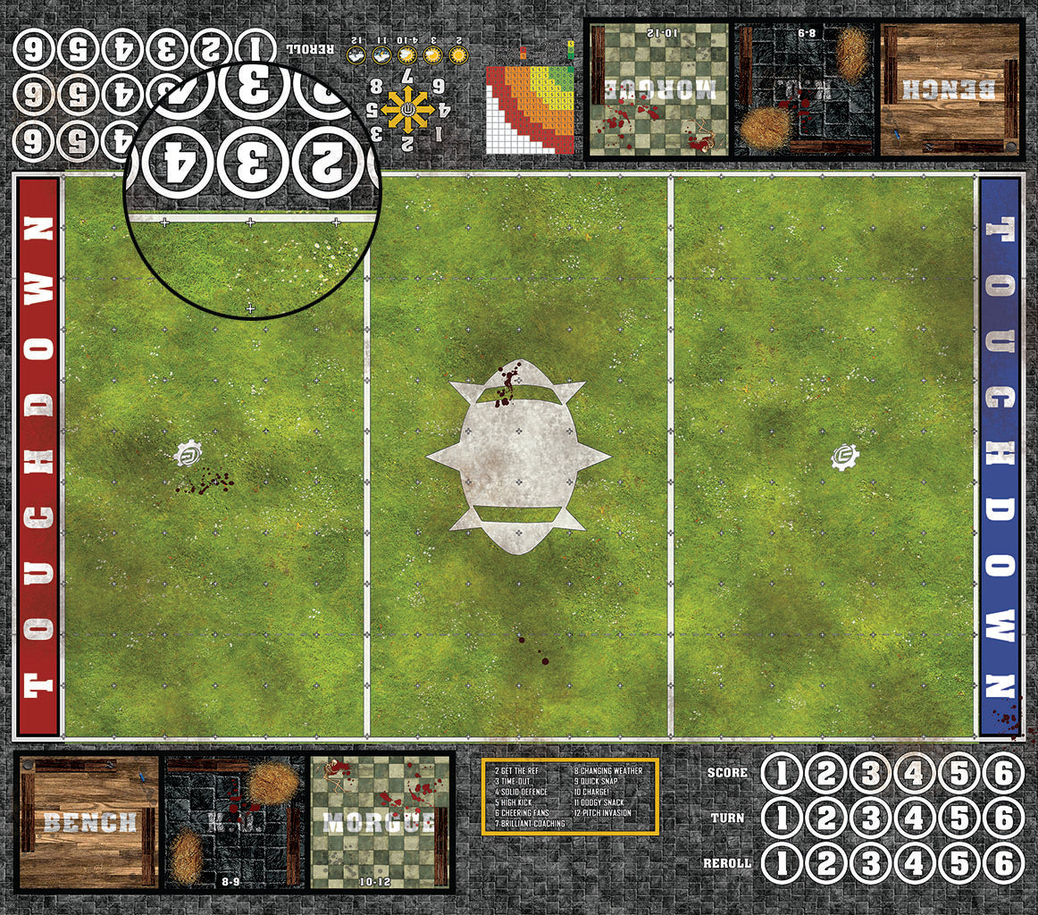 Mats by Mars: Flourishing Field Fantasy Football Play Mat / Pitch