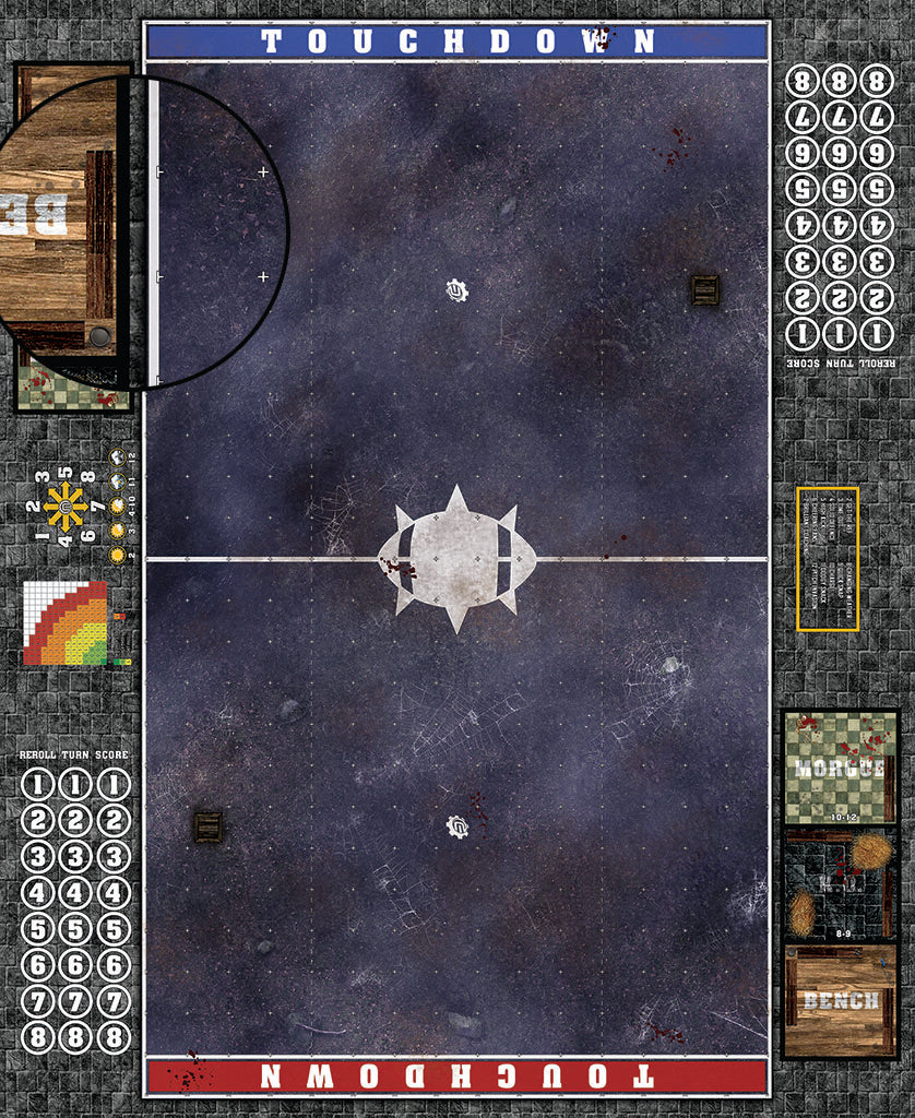 Mats by Mars: Moonlight Cobwebs Fantasy Football Play Mat / Pitch