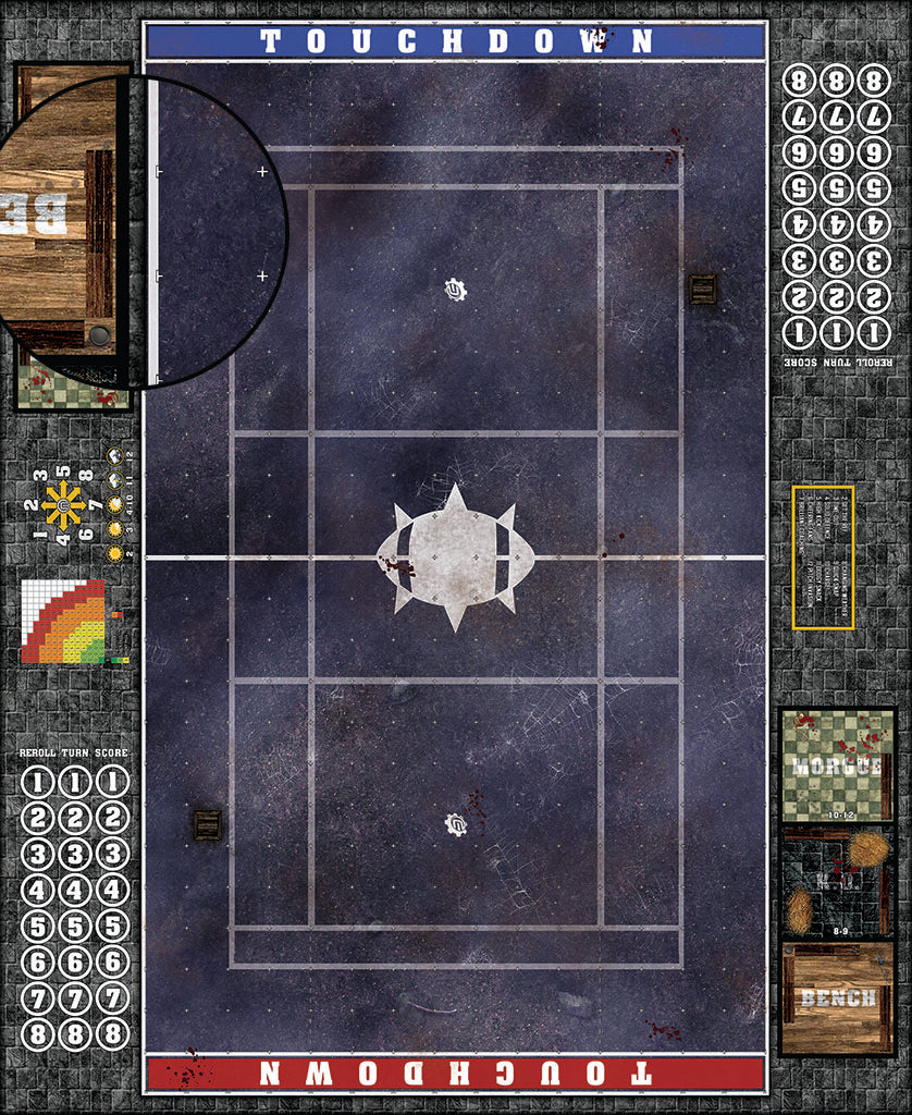 Mats by Mars: Moonlight Cobwebs Fantasy Football Play Mat / Pitch